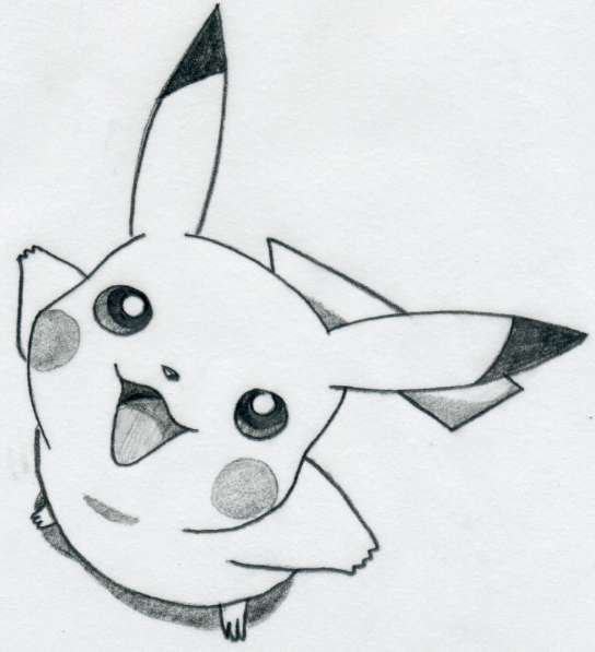 544x597 Draw Pikachu Quickly And Easily - Pokemon Sketch Pictures