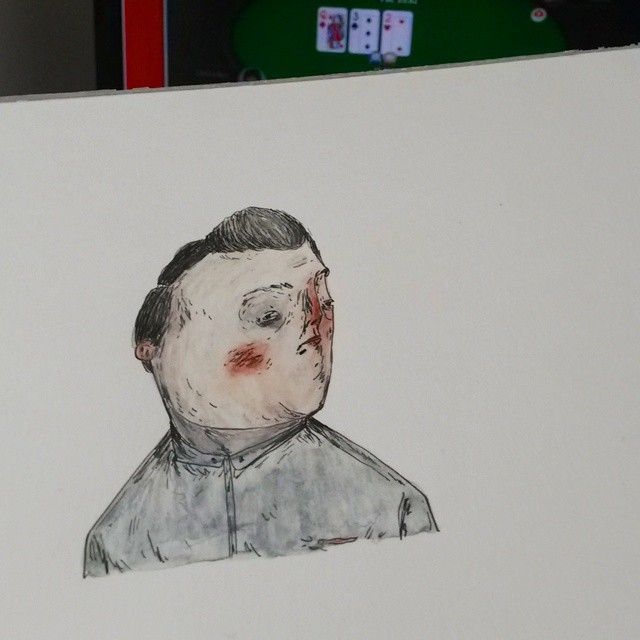 640x640 Sketching, Painting, Playing Poker. - Poker Sketching