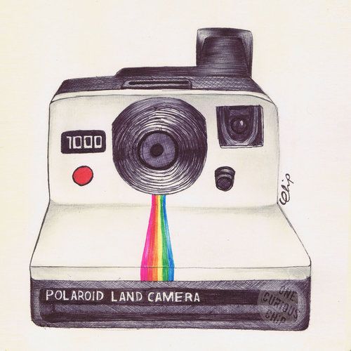 Polaroid Camera Sketch at PaintingValley.com | Explore collection of ...