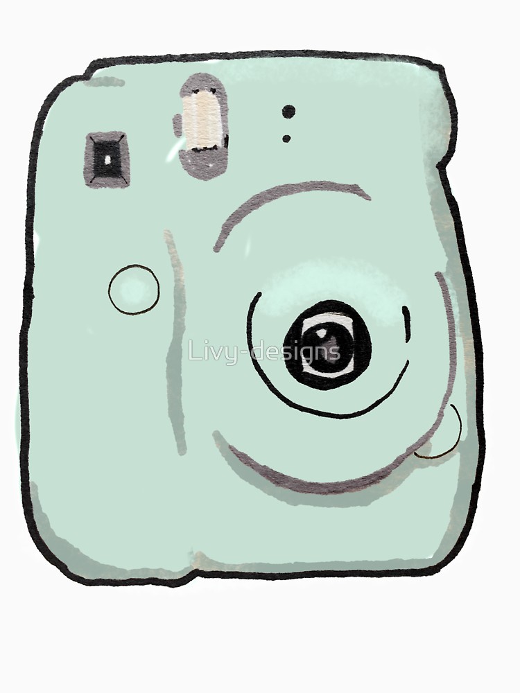 750x1000 Teal Polaroid Camera Unisex T Shirt By Livy Designs Redbubble - Polaroid Camera Sketch