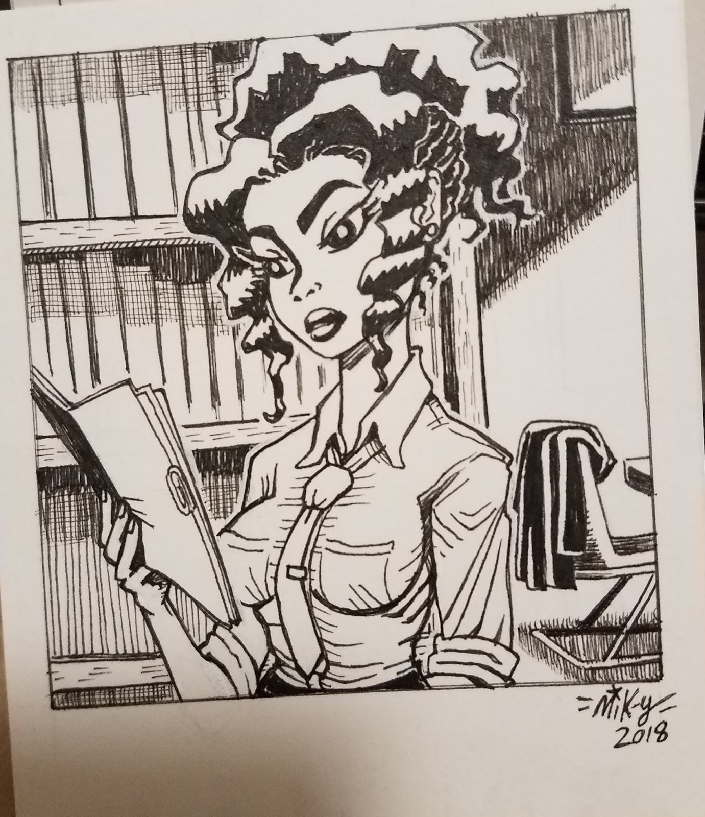 1381x1600 Kingmakers Cute Girl Polaroid Sketch - Polaroid Sketch