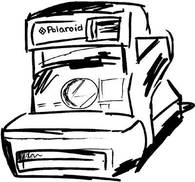 400x374 Polaroid Camera Just A Sketch. Raynebow Blondie - Polaroid Sketch
