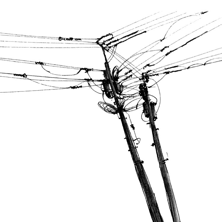 750x750 Telephone Pole Sketch On Behance - Pole Sketch