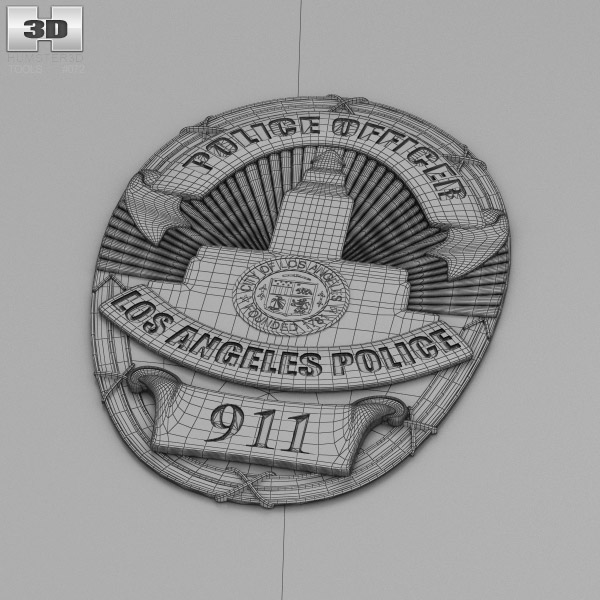 600x600 Police Badge 3d Model - Police Badge Sketch