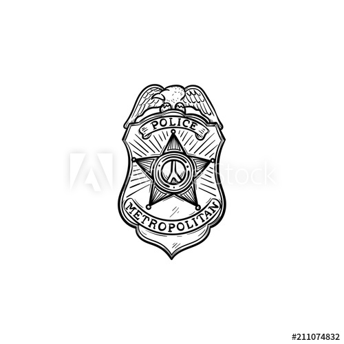 Police Badge Sketch at PaintingValley.com | Explore collection of
