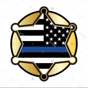 300x300 Stock Illustration Police Star Sketch Icon Lazttweet - Police Badge Sketch