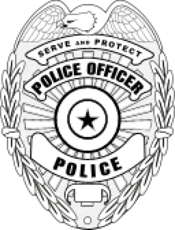 350x459 Vector Clipart Police Badge - Police Badge Sketch