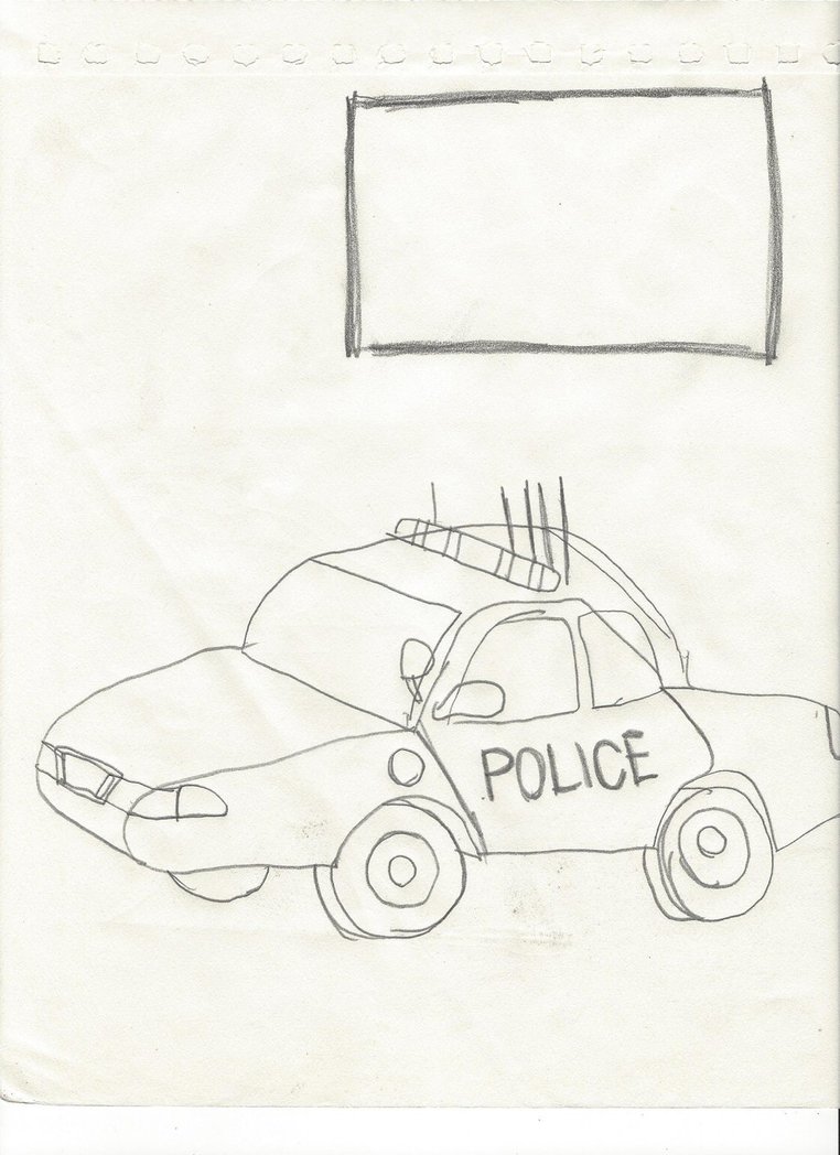 762x1048 Police Car Sketch By Horrorshowfreak - Police Car Sketch