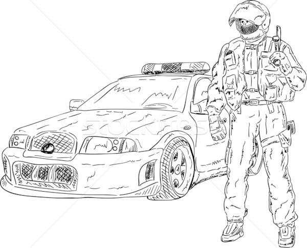 600x484 Police Car Stock Photos, Stock Images And Vectors Stockfresh - Police Car Sketch