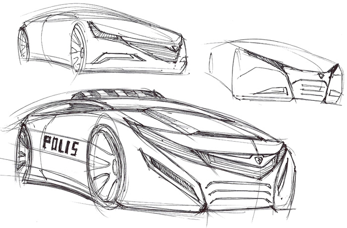 700x459 Police Car Design - Police Car Sketch