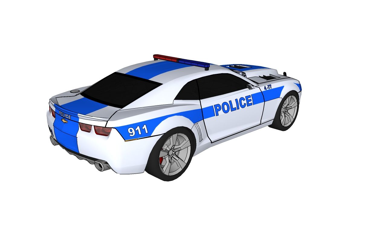 1214x820 Sketch Of Police Car 3d Sketchup 3dmodel Chevrolet Police - Police Car Sketch