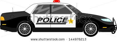 450x161 3d Side View Sketch Police Car Illustration Of Police Car Side - Police Car Sketch