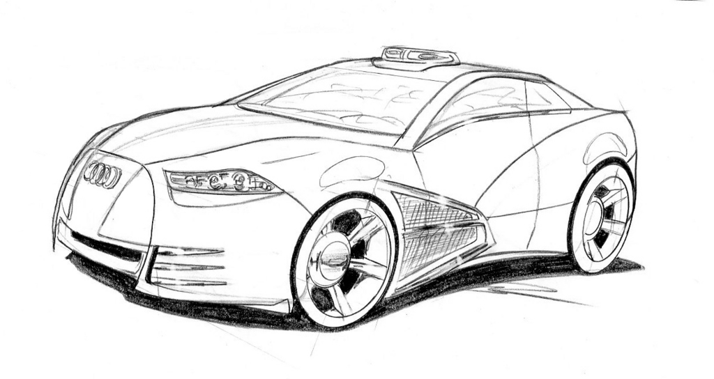 1024x544 Audi Police Car By Sndesign - Police Car Sketch