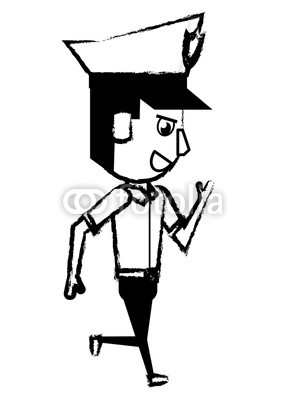 285x400 Police Officer Cartoon Sketch Buy Photos Ap Images Detailview - Police Officer Sketch