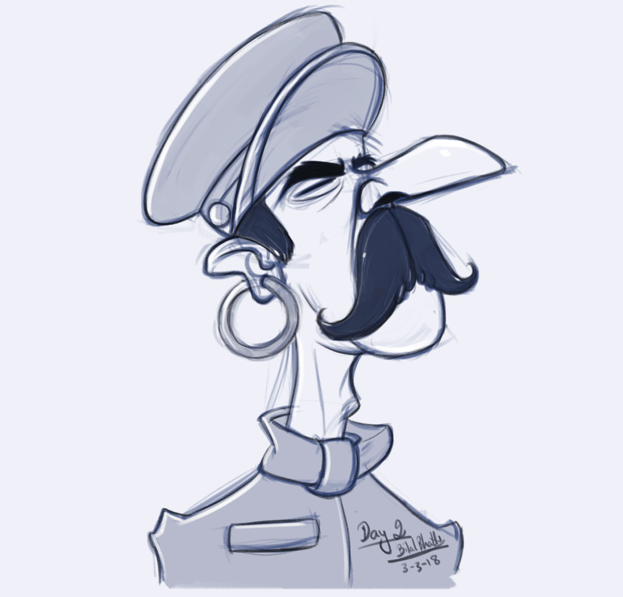 1238x1188 Bilal Ahmed Bhatti - Police Officer Sketch