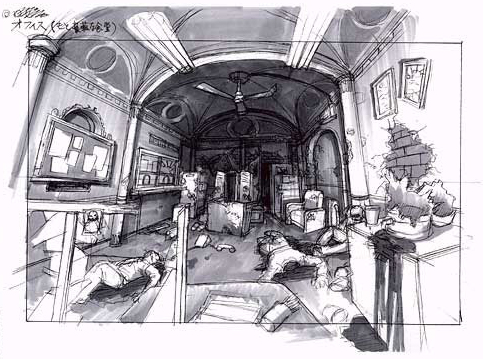 483x359 Image - Police Station Sketch