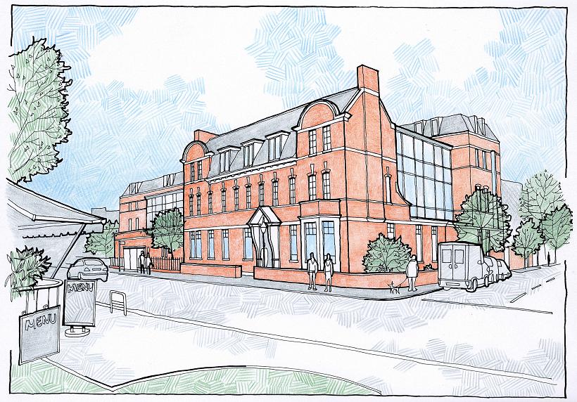 820x572 New Plans Unveiled For Wood Green Police Station Tottenham - Police Station Sketch