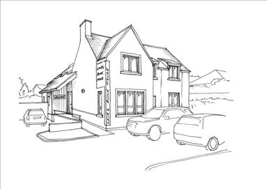 383x271 Police Station - Police Station Sketch