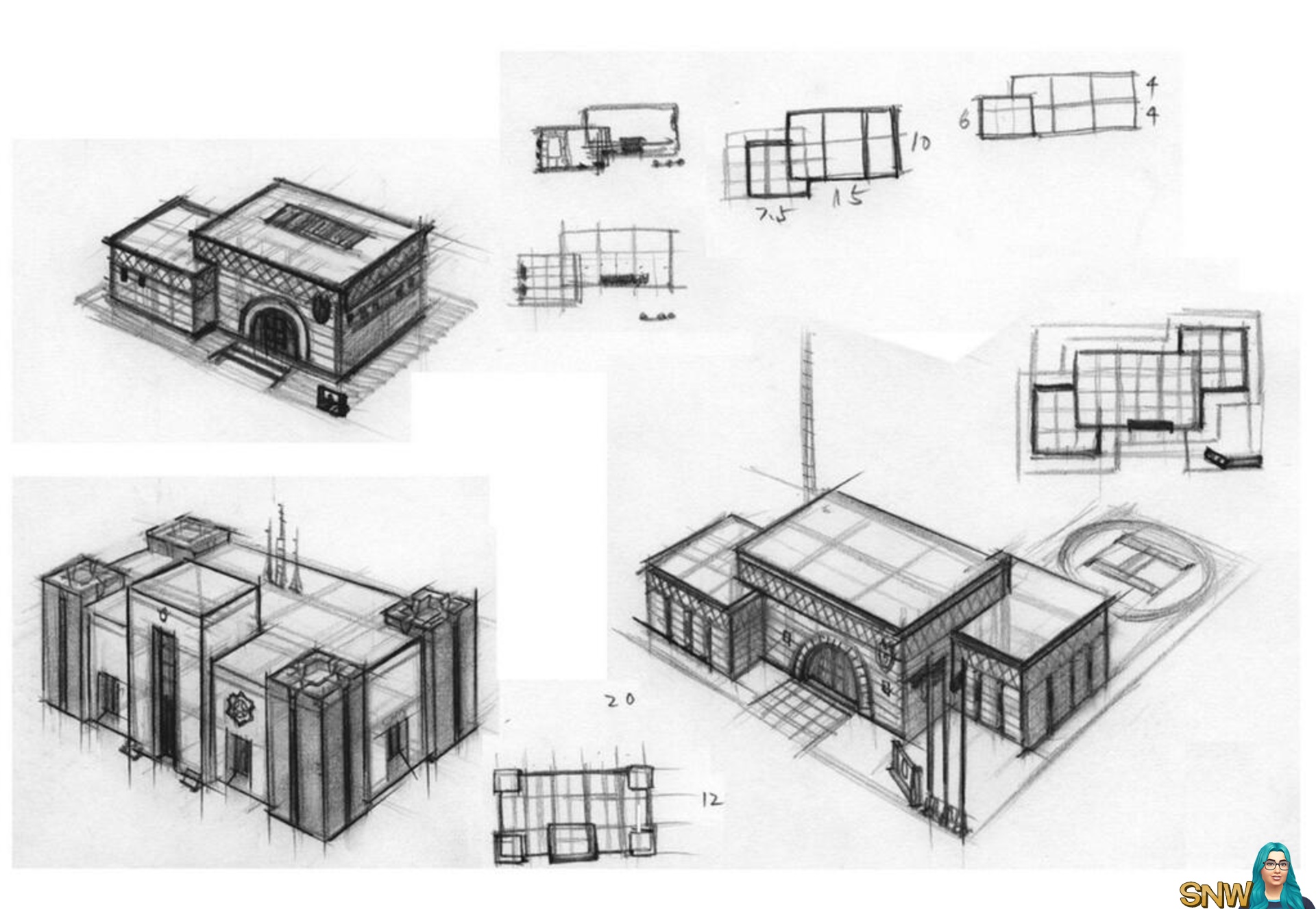 1920x1327 Police Station Concept Arts Snw - Police Station Sketch