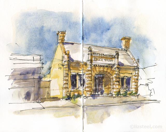 640x507 Sketchingnow Adventure Marrickville - Police Station Sketch