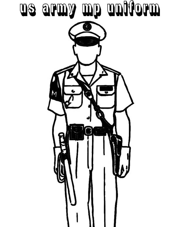 600x776 Police Officer Uniform Coloring Pages 2590552 - Policeman Sketch