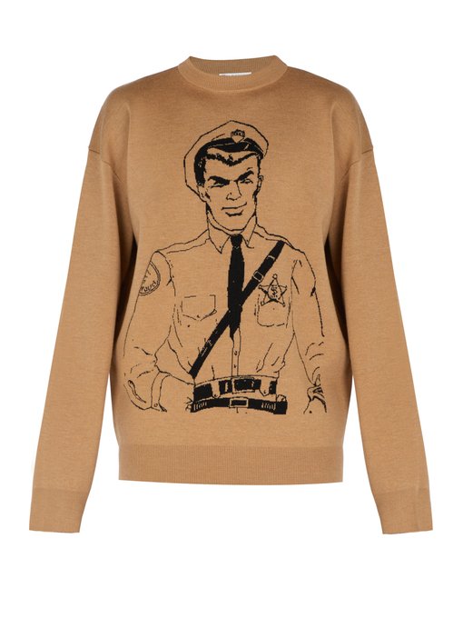 510x680 Policeman Sketch Merino Wool Sweater Jw Anderson - Policeman Sketch