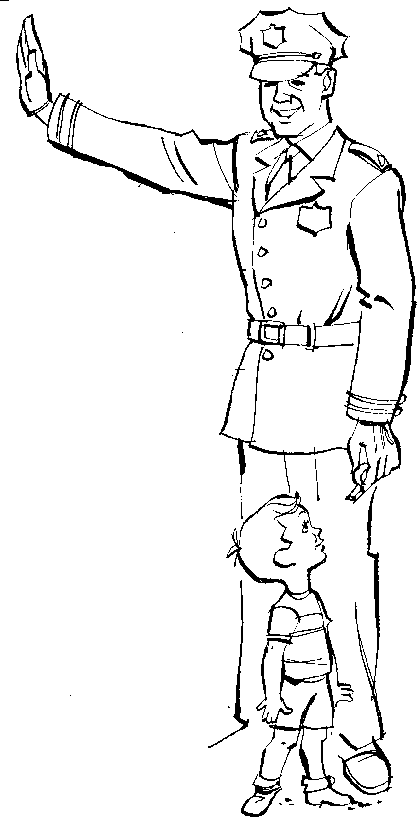Realistic Policeman Drawing