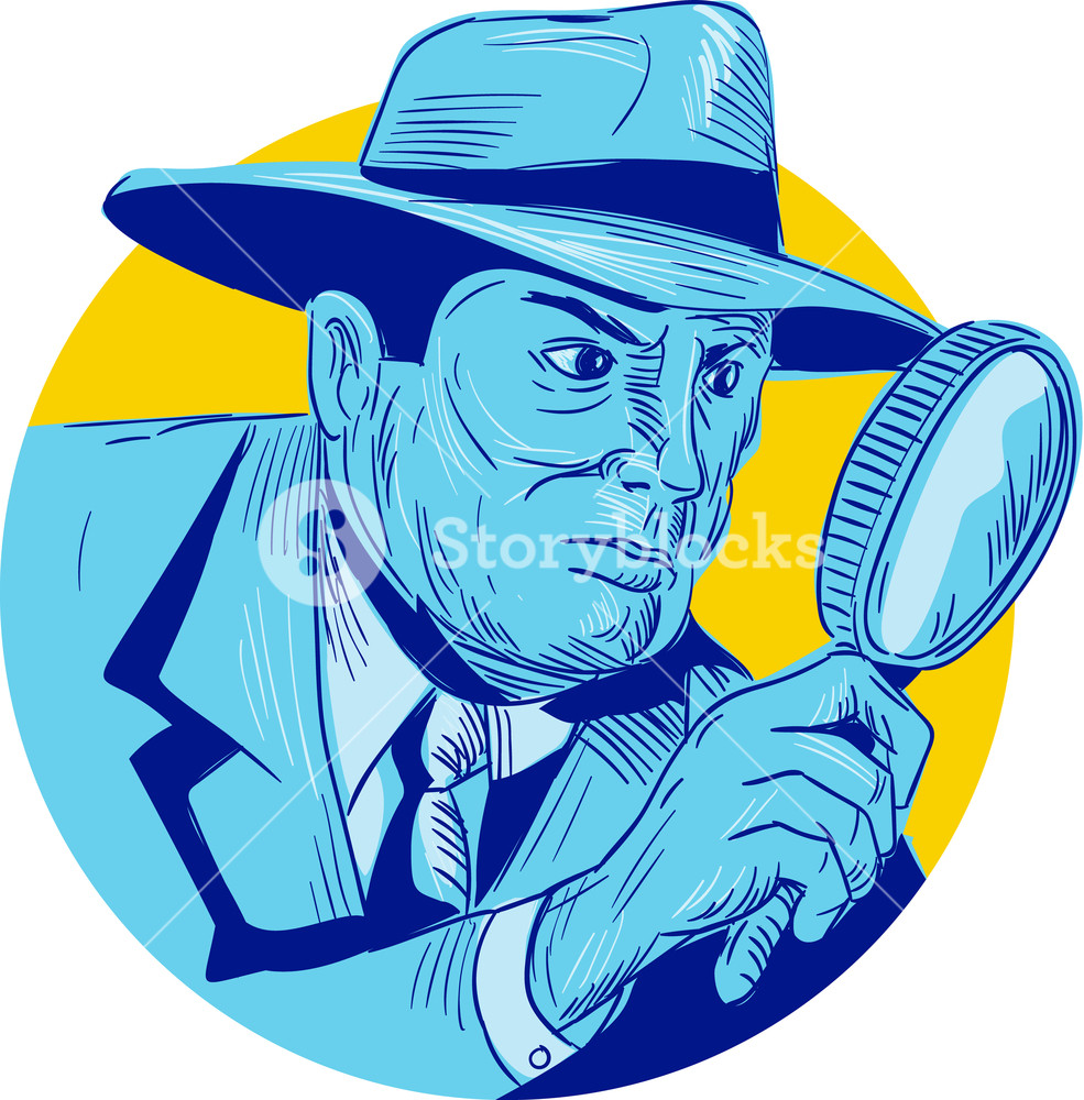 985x1000 Drawing Sketch Style Illustration Of A Detective Policeman Police - Policeman Sketch