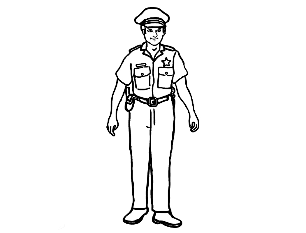 Policeman Sketch at PaintingValleycom Explore