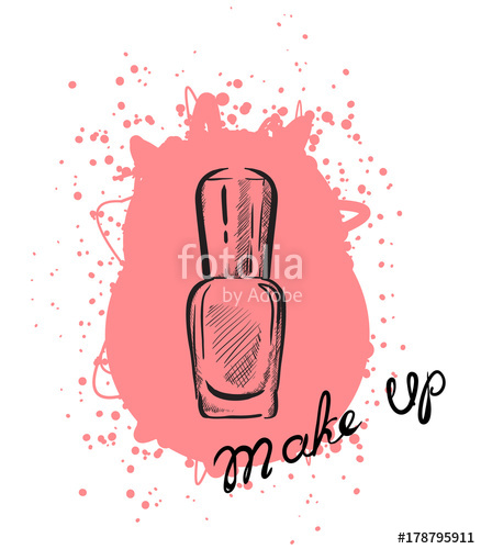 438x500 Nail Polish Sketch Stock Image And Royalty Free Vector Files On - Polish Sketch