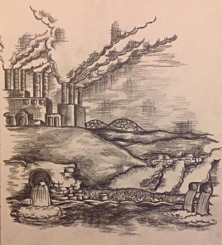 Pollution Sketch at Explore collection of