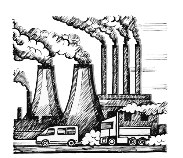 600x520 Collection Of Free Pollution Drawing Air. Download On Ubisafe - Pollution Sketch