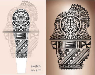 371x291 Polynesian Samoan Tattoos Meaning - Polynesian Sketch