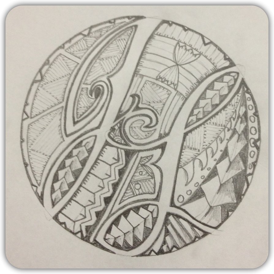 894x894 Polynesian Initials By A18cey - Polynesian Sketch
