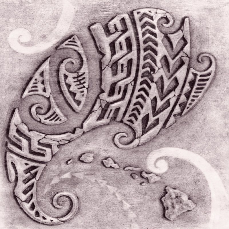 800x800 Sketch... Hawaii - Polynesian Sketch