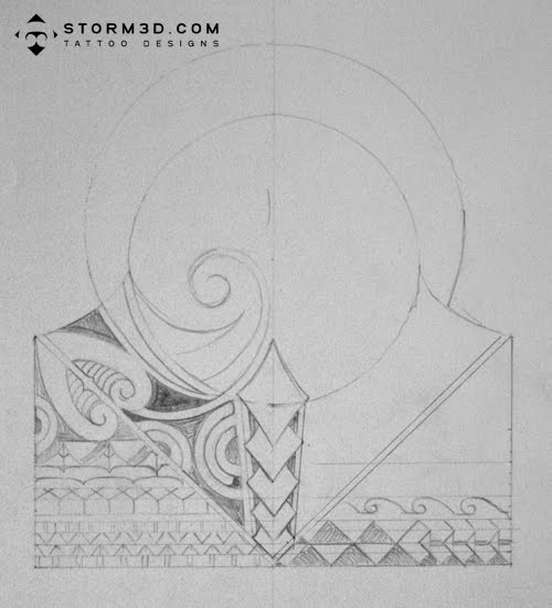 500x551 Body Tattoos Polynesian Lizard Shoulder Tattoo - Polynesian Sketch