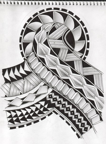 446x604 Samoan Tattoo Designs - Polynesian Tattoo Sketch