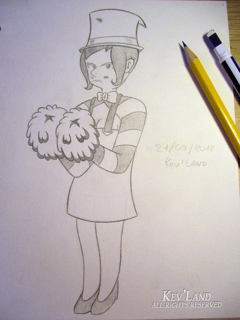 774x1032 Daily Drawing 21 Pom Pom Girl Grenade By Kev Ncartoon - Pom Pom Sketch
