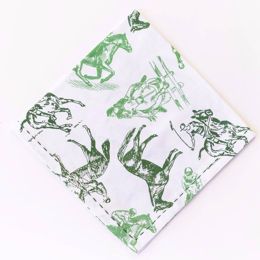 1024x1024 Pomegranate Set Of 4 Cloth Napkins Equestrian Sketch Glaze - Pomegranate Sketch