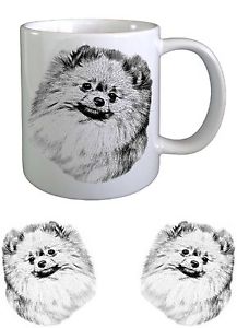 217x300 Pomeranian Dog Pom Sketch Ceramic Mug By Paws2print Ebay - Pomeranian Sketch