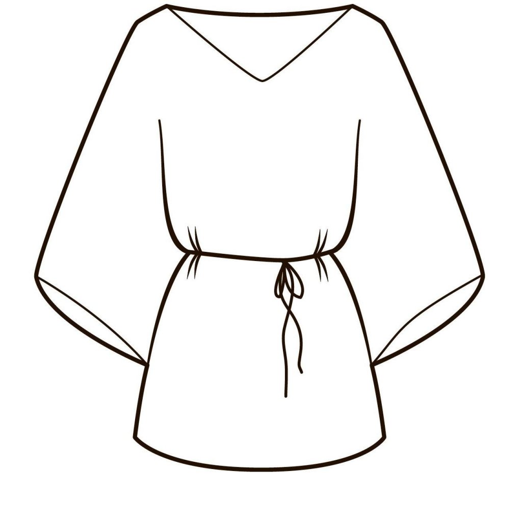 1024x1024 Poncho - Poncho Sketch