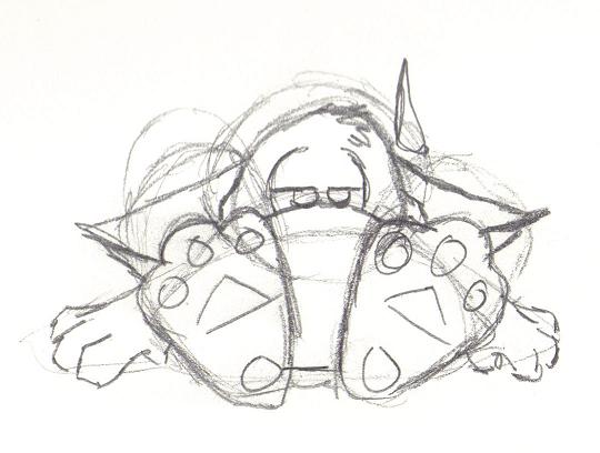 540x408 Poncho Stressed Sketch By Tooieandkoie - Poncho Sketch