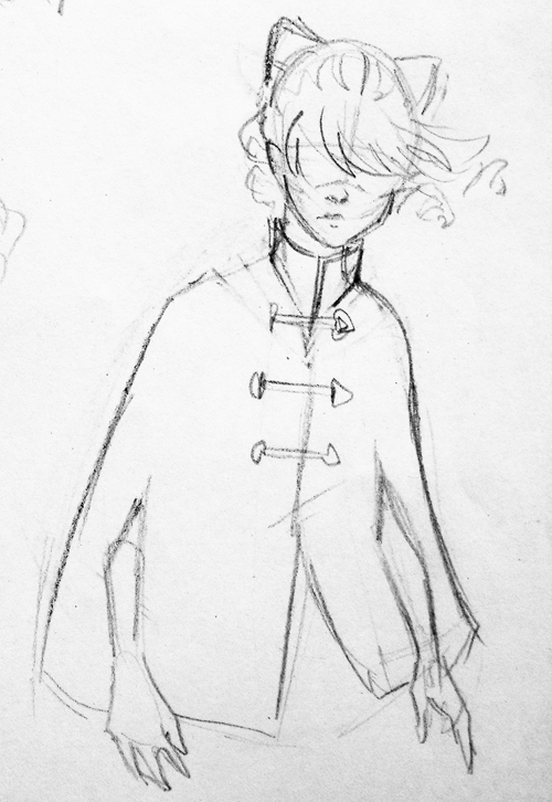 500x726 Poncho Sketch By Yamino - Poncho Sketch