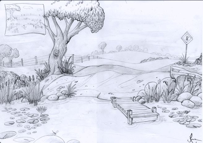 656x463 Production Design For The Pond - Pond Sketch