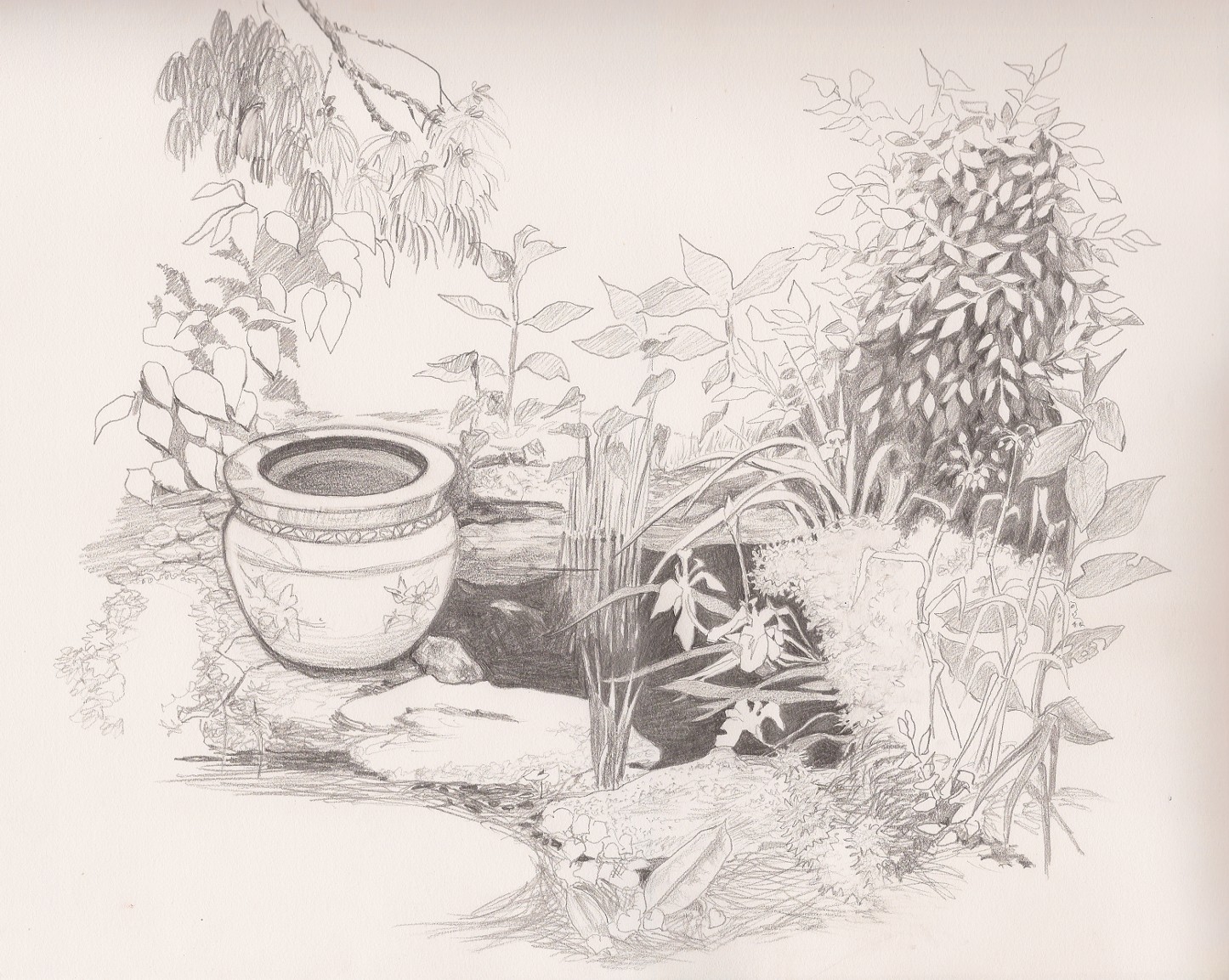 1446x1154 Sketch A Day 2011 May 21, 2011 - Pond Sketch