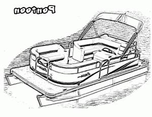 300x232 Pontoon Boat Drawing - Pontoon Boat Sketch