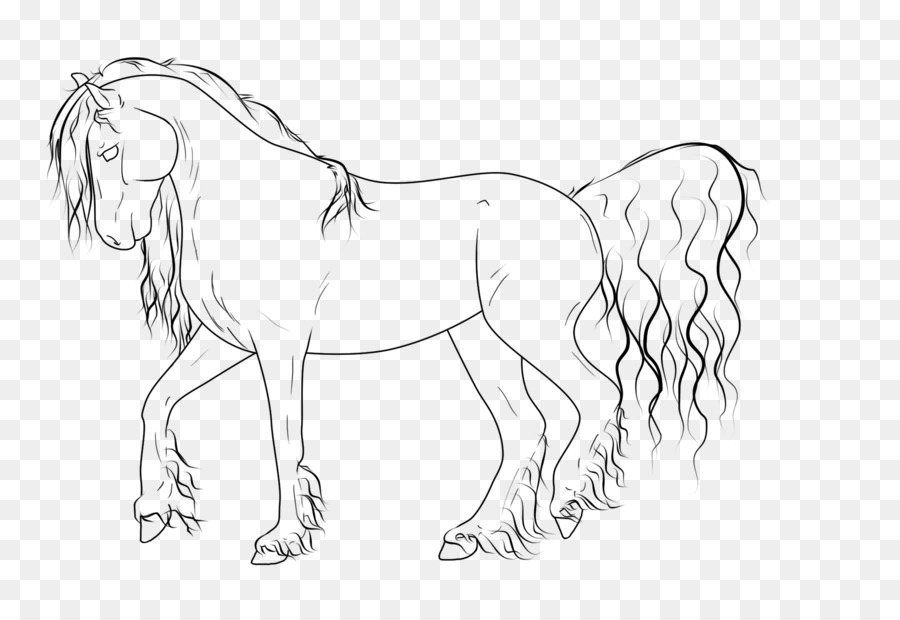 900x620 Horse Line Art Mare Pony Sketch - Pony Sketch
