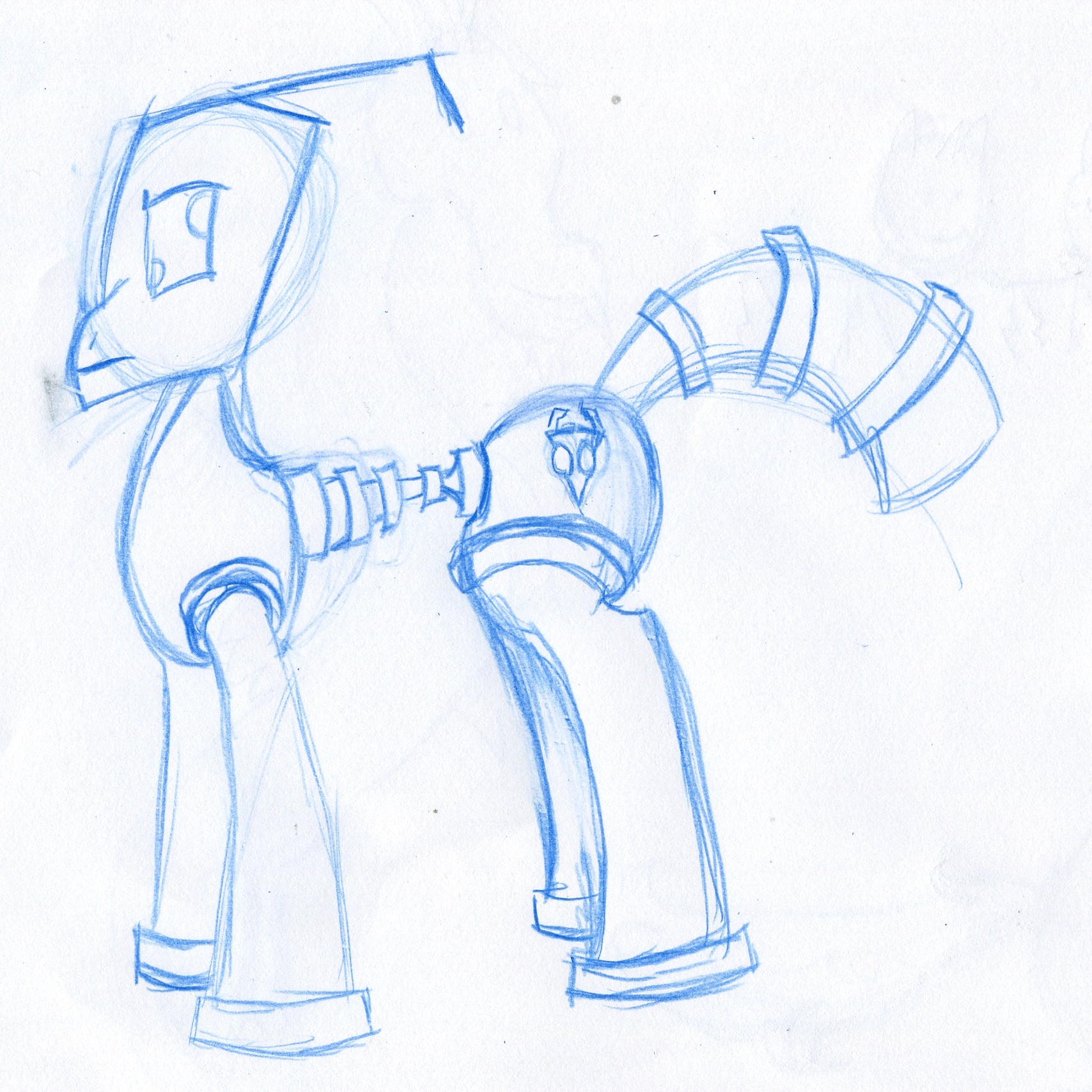 1708x1708 Invader Zim Irken Tallestr Pony (Sketch) Weasyl - Pony Sketch