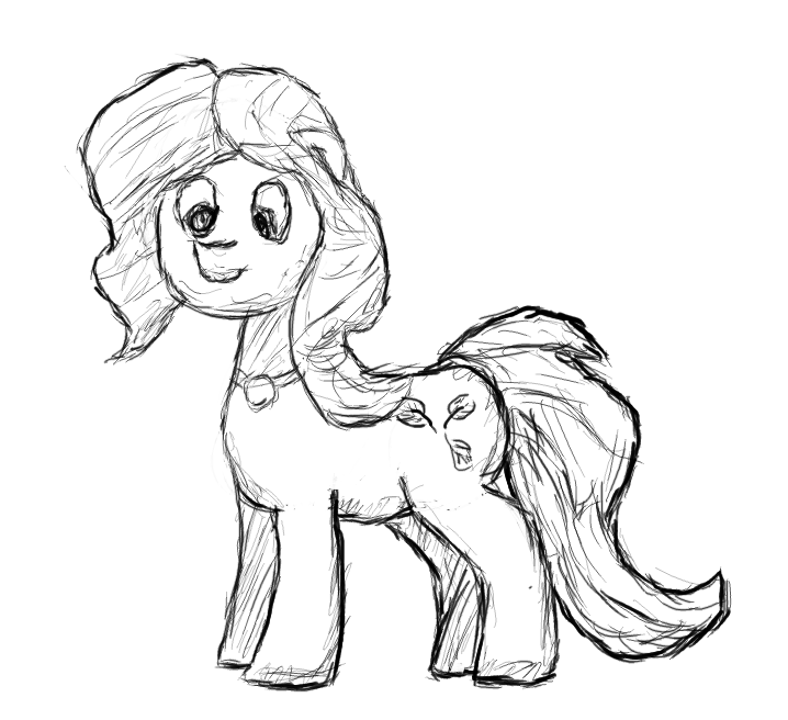 718x656 Pony Sketches, And One Frame By Frame Animation - Pony Sketch
