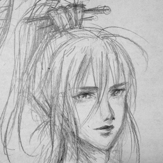 320x320 Portrait Of A Random Dude With A Ponytail - Ponytail Sketch